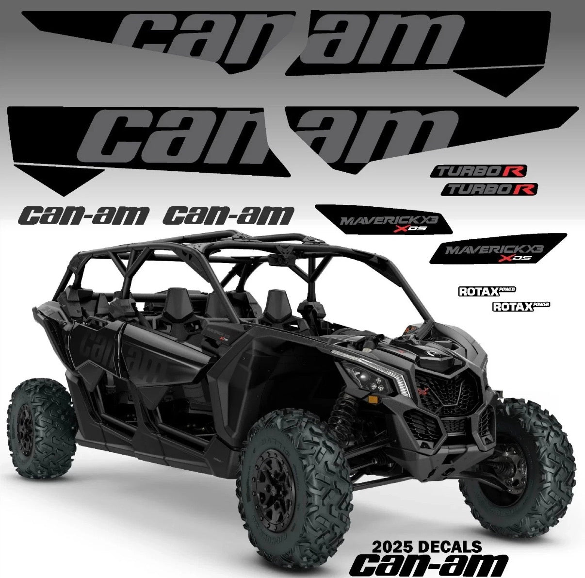 UTV Graphics Decals Stickers for Can-Am Maverick X3 XDS - Turbo R - 4UP
