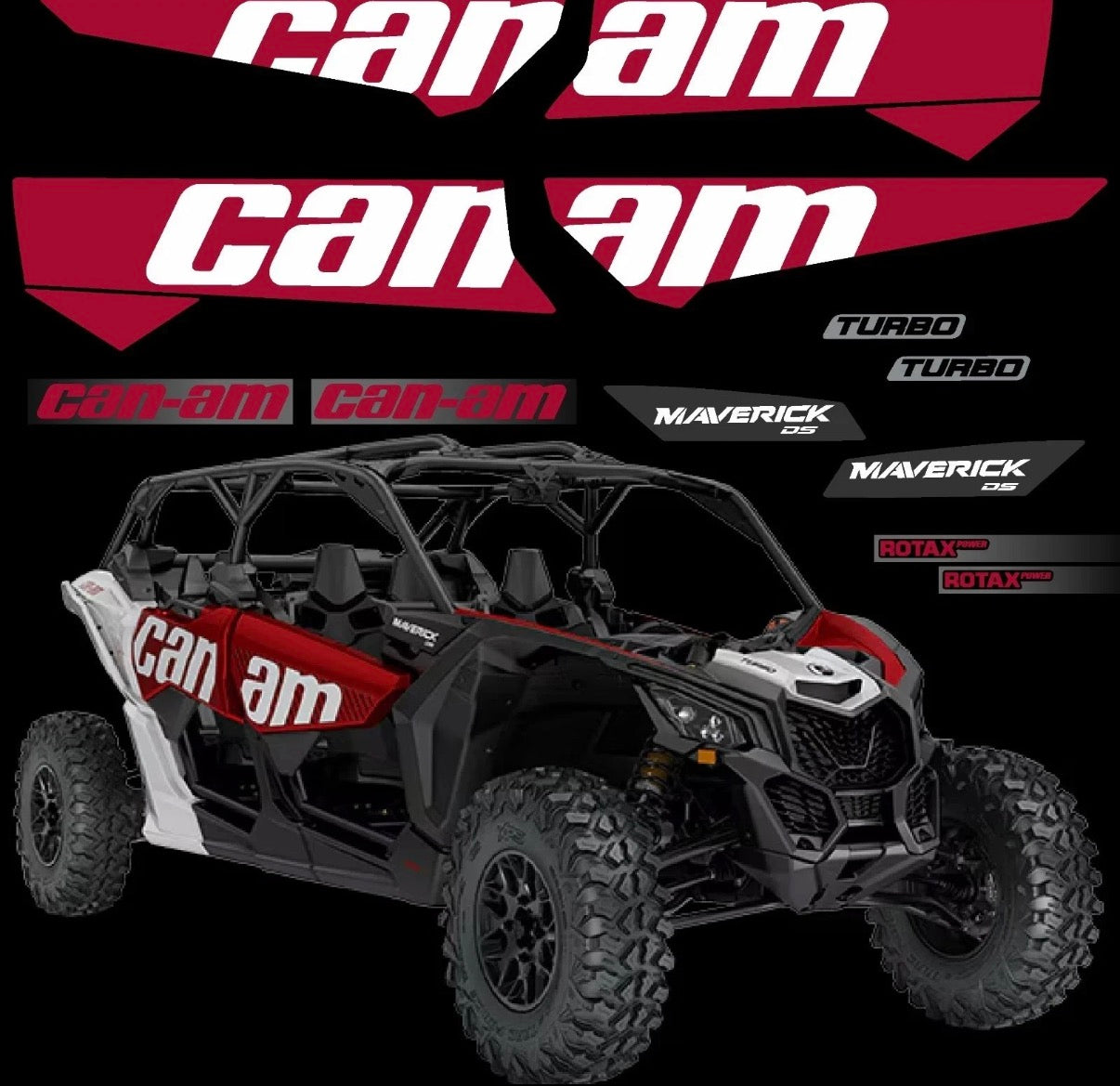 UTV Graphics Decals Stickers for Can-Am Maverick DS - Turbo - 4UP